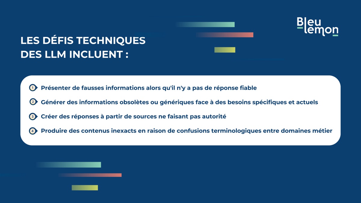Illustration de la section « Les défis techniques des LLM que le RAG cherche à résoudre »
