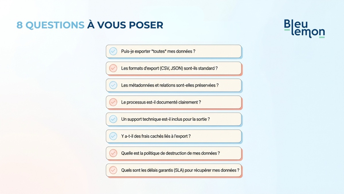 Illustration de la section « 8 questions pour évaluer votre capacité de sortie »